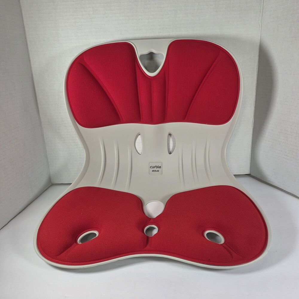 Ablue Curble Chair Wider Lower Back Support Posture Corrector Red Excellent